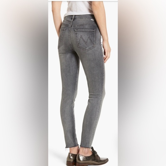 Mother | The Looker Frayed Ankle Jeans In Huntress Size 28/6 Gray Raw Hem 90s - Picture 2 of 13